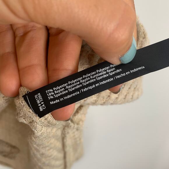 Urban Outfitters Out From Under Tan Waffle Knit Thermal Top - Picture 7 of 8